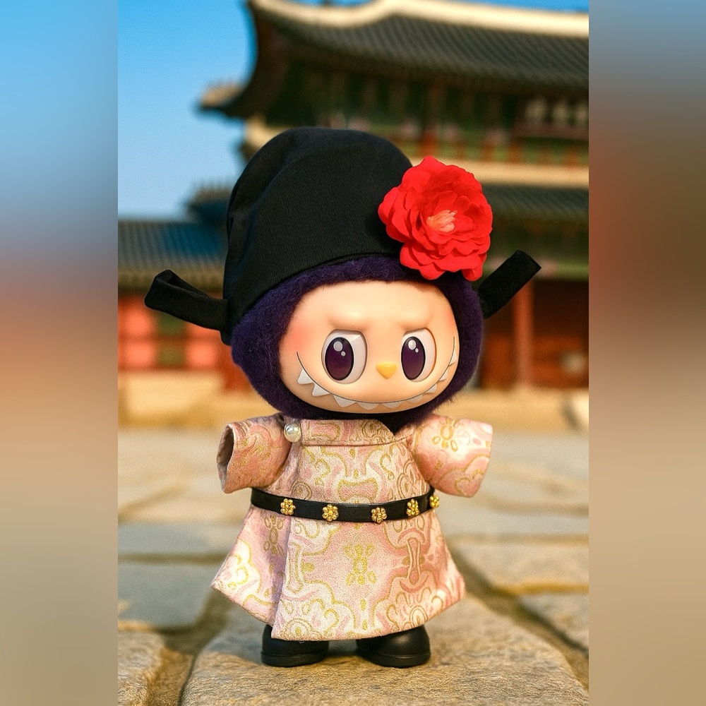 Labubu Korean Costume, Ancient Chinese Official Attire- 5 Pieces Set